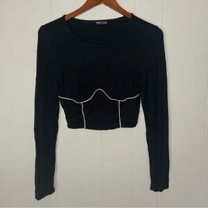 Black‎ Long Sleeve Top